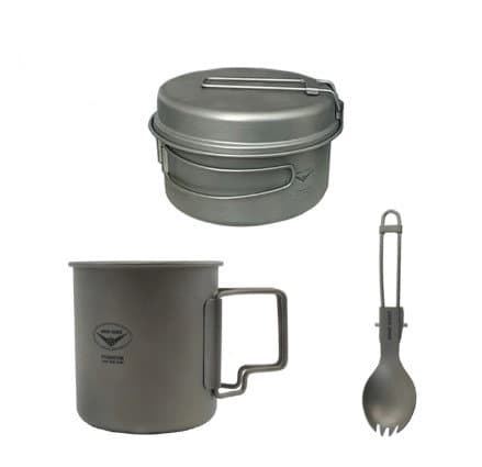 Camping backpacking kokkärlset ultralätt titanium