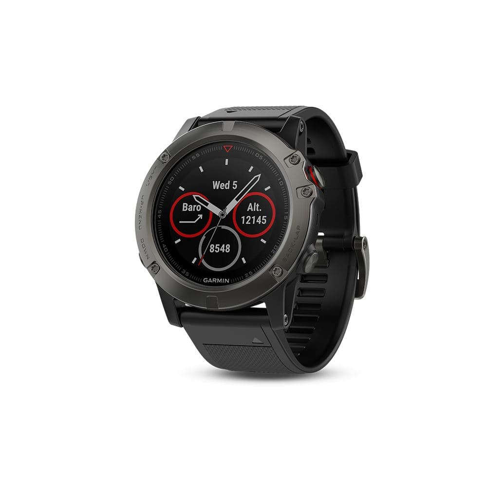Garmin Skiffergrå fenix 5X Sapphire med svart armband