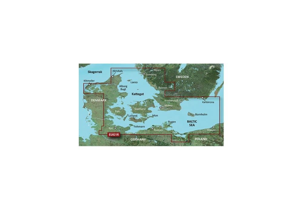 Danmark Öst - Sverige Sydöst Garmin HXEU021R - BlueChart g3 mSD/SD