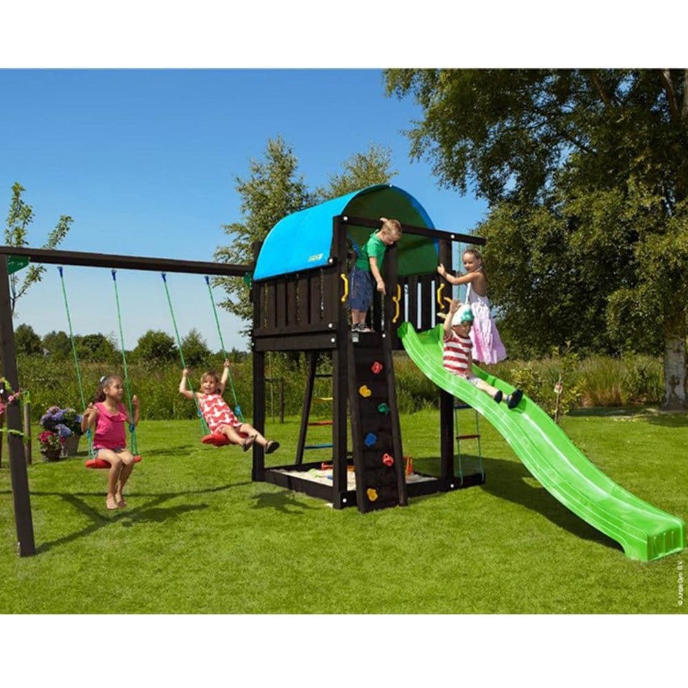 Jungle Gym Villa lektorn inkl. rutschkana, grundmålat svart