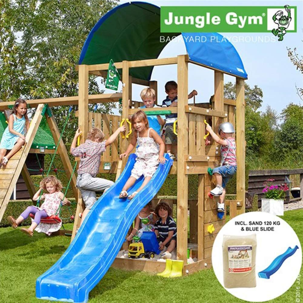 Jungle Gym Farm lektorn komplett inkl. rutschkana
