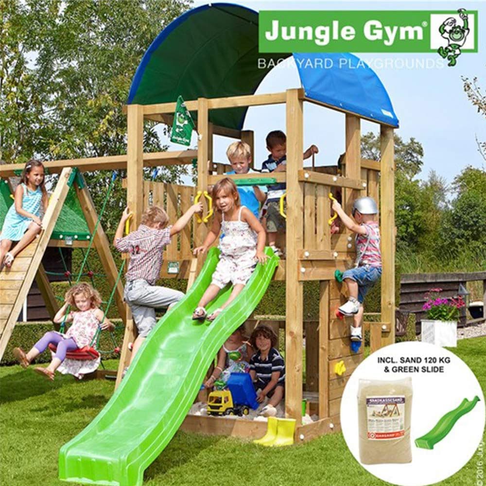 Jungle Gym Farm lektorn komplett inkl. rutschkana