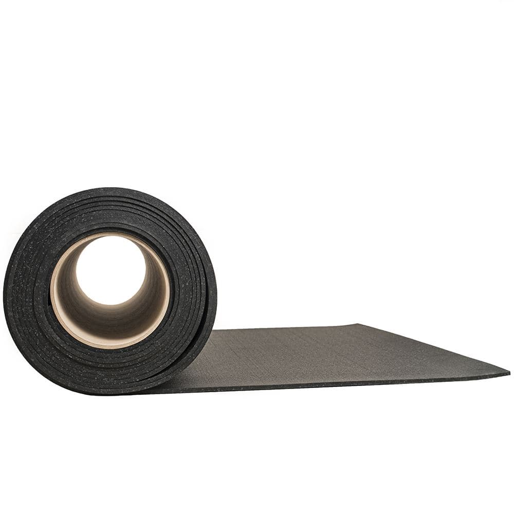 Gymgolv rulle 8 mm svart/grå