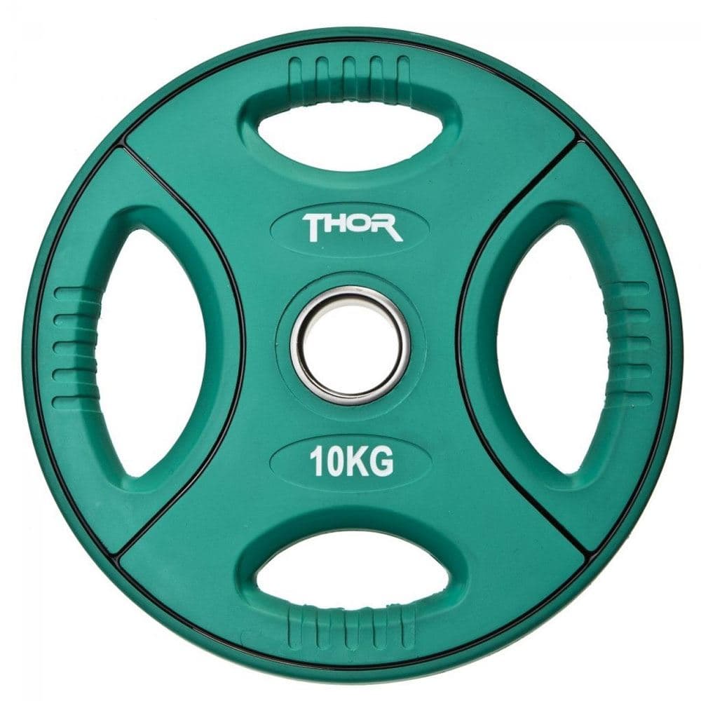 Thor Fitness Colored PU Vektplater m. håndtak 50 mm