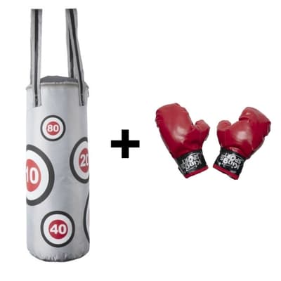 Boxningssäck med ljudeffekter + boxningshandskar