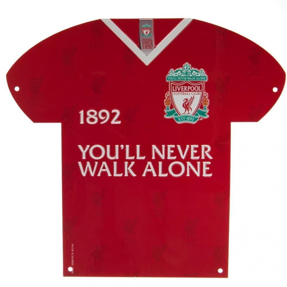Liverpool FC Shirt Shaped Metal Sign