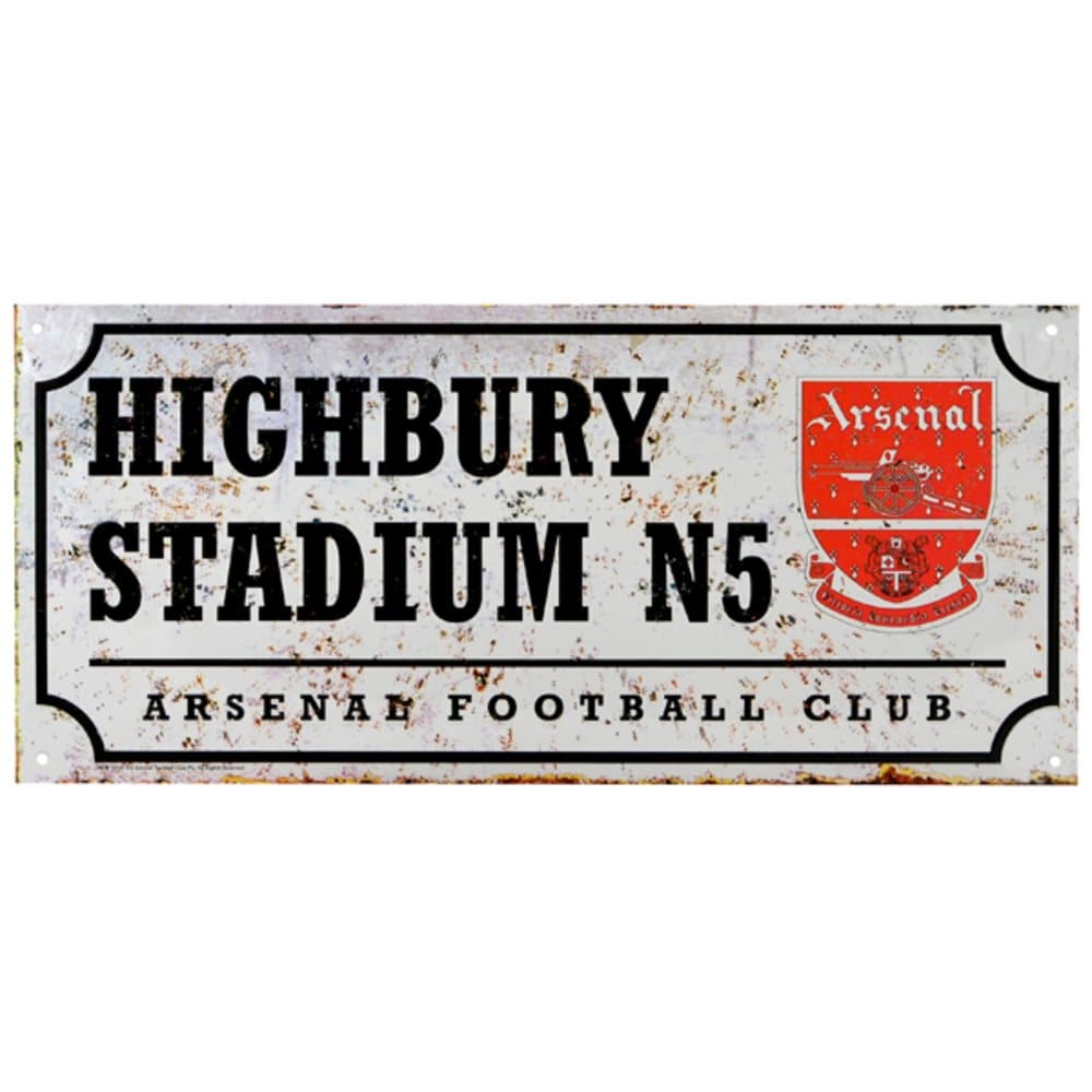 Arsenal FC Official Retro Football Street Sign