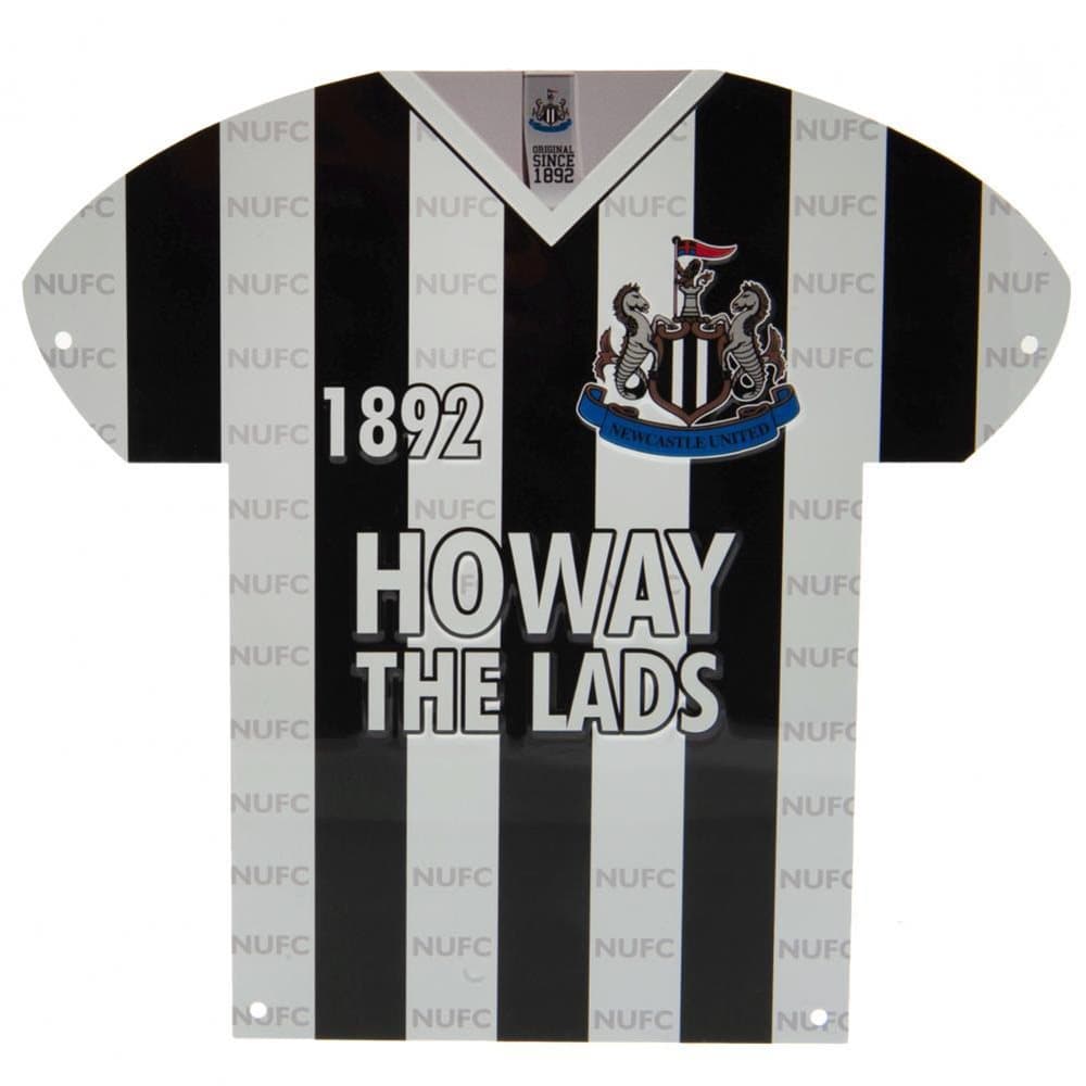Newcastle United FC Shirt Shaped Metal Sign
