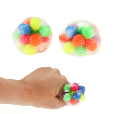 Squeeze Ball Filled With Coloured Little Balls Stress