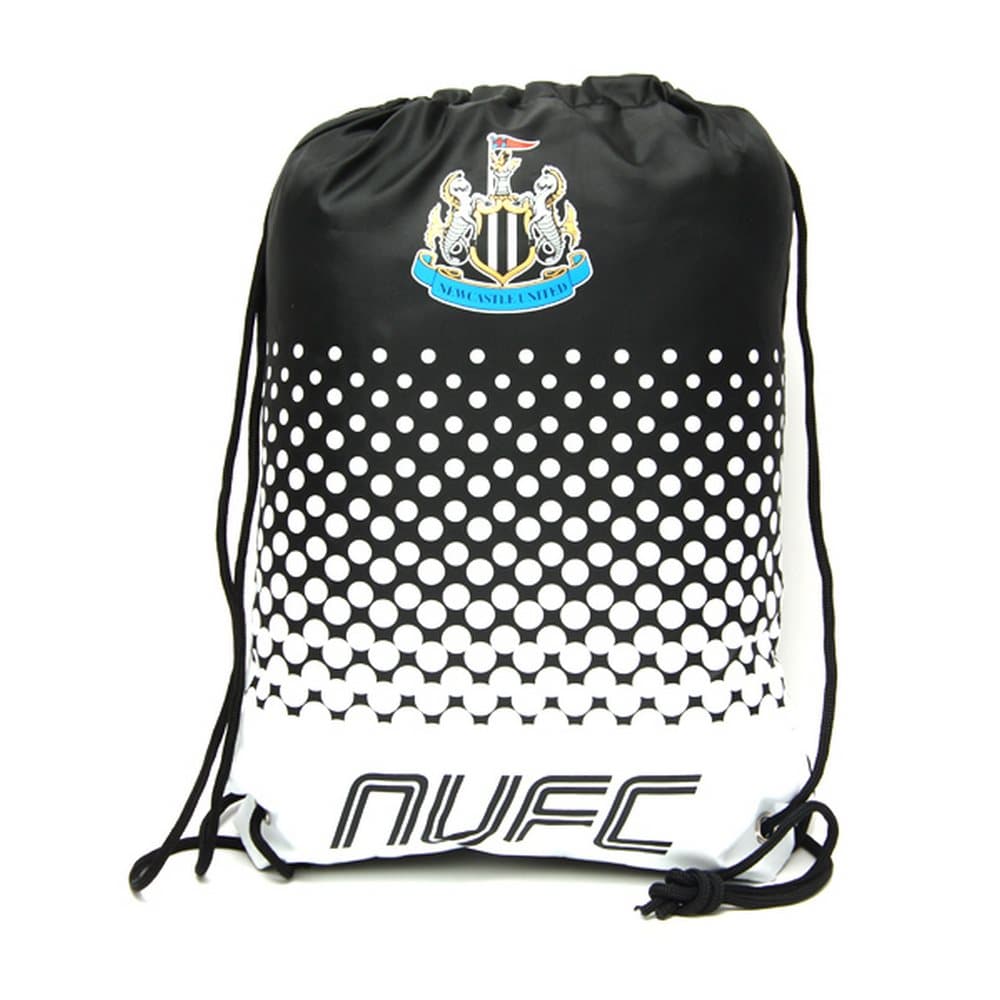 Newcastle United FC Official Fade Football Crest Drawstring Sports/Gym Bag