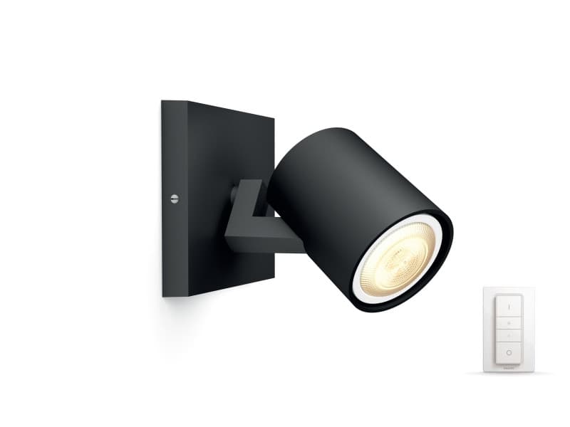 Philips Hue White ambience Runner enkel spot, Utanpåliggande spotlight, GU10, 1 lampor, LED, 5,5 W, 5,5 W