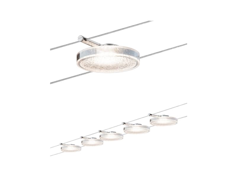 Paulmann 941.10, Rail lighting spot, 5 lampor, LED, 4 W, 250 LM, Krom