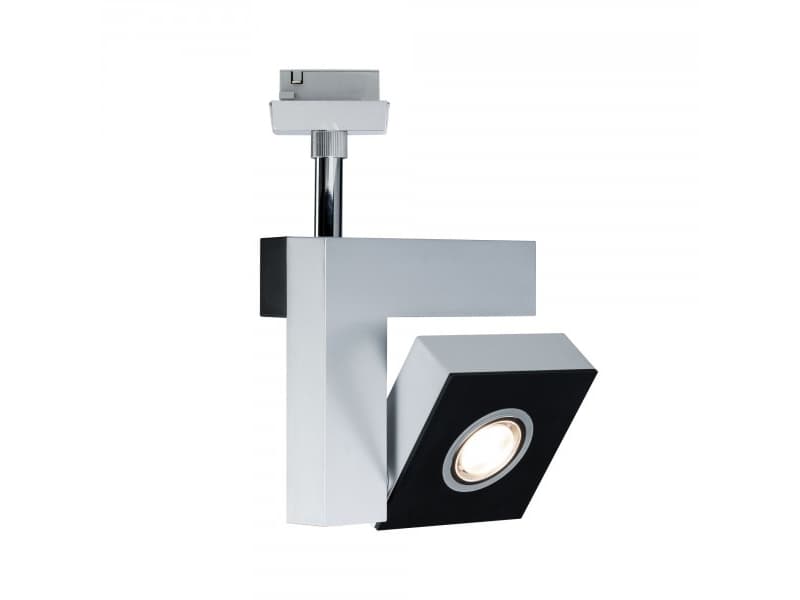Paulmann 952.99, Skena för spotlight, 1 lampor, LED, 10 W, 2700 K, Svart, Krom