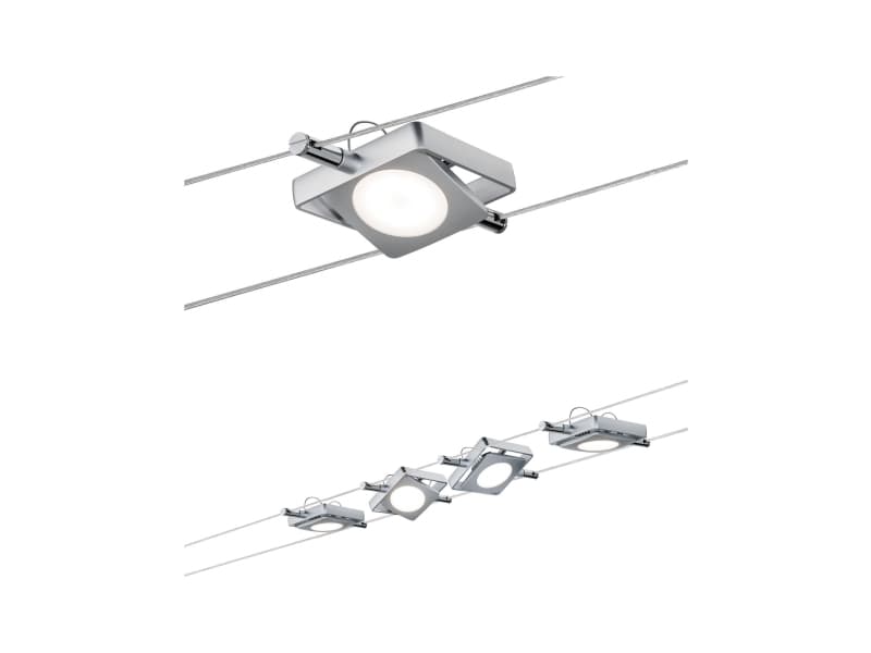 Paulmann 941.07, Rail lighting spot, 4 lampor, LED, 4 W, 200 LM, Krom