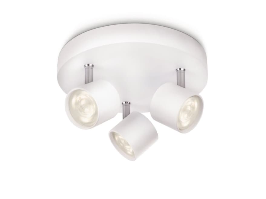 Philips Dimmable LED Star tredubbel spot, 3 lampor, LED, 4,5 W, 2700 K, 1500 LM, Vit