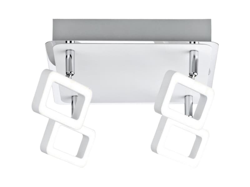 Paulmann Frame, Utanpåliggande spotlight, 4 lampor, LED, 4,5 W, 3000 K, Krom, Vit