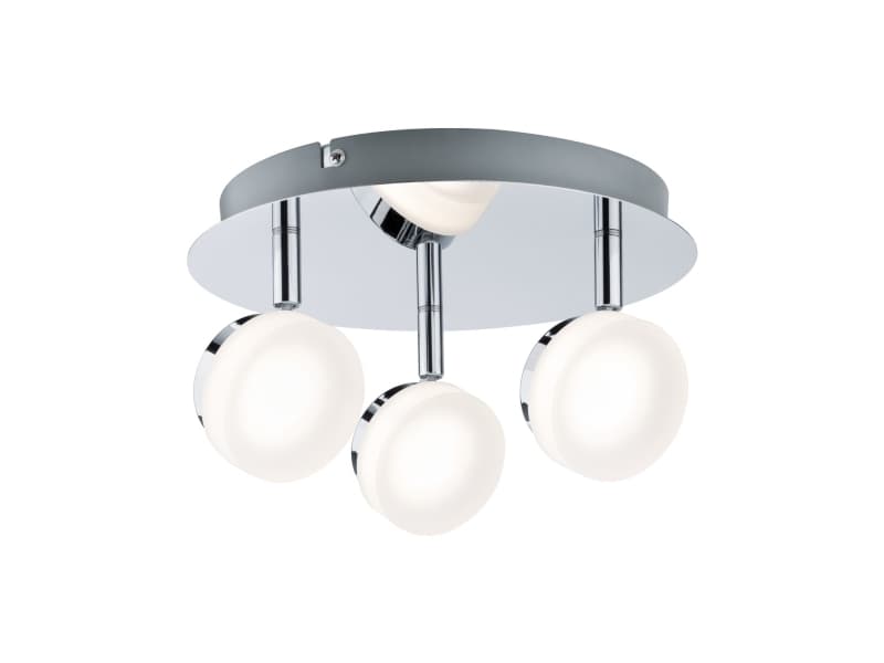 Paulmann 501.01, Utanpåliggande spotlight, 3 lampor, LED, 7 W, 3000 K, Krom