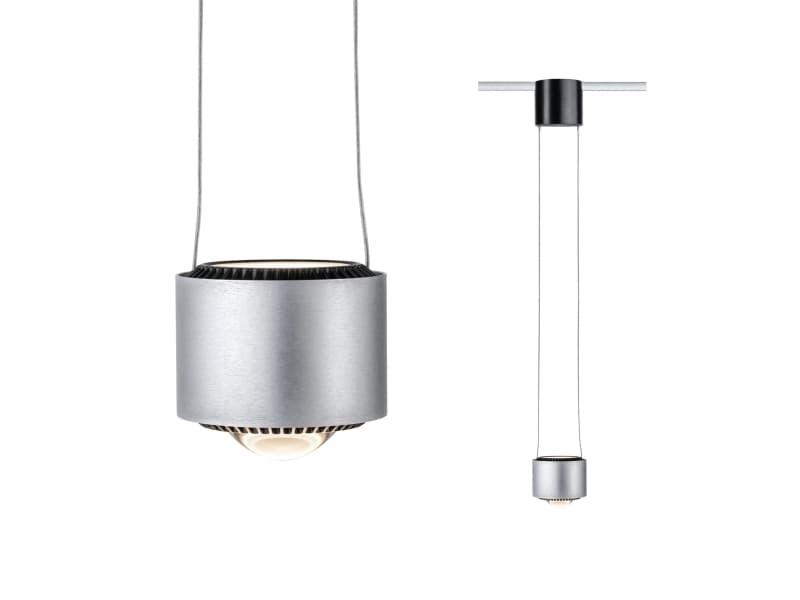 Paulmann 955.21, 1 lampor, 2700 K, Gjuten aluminium, Svart