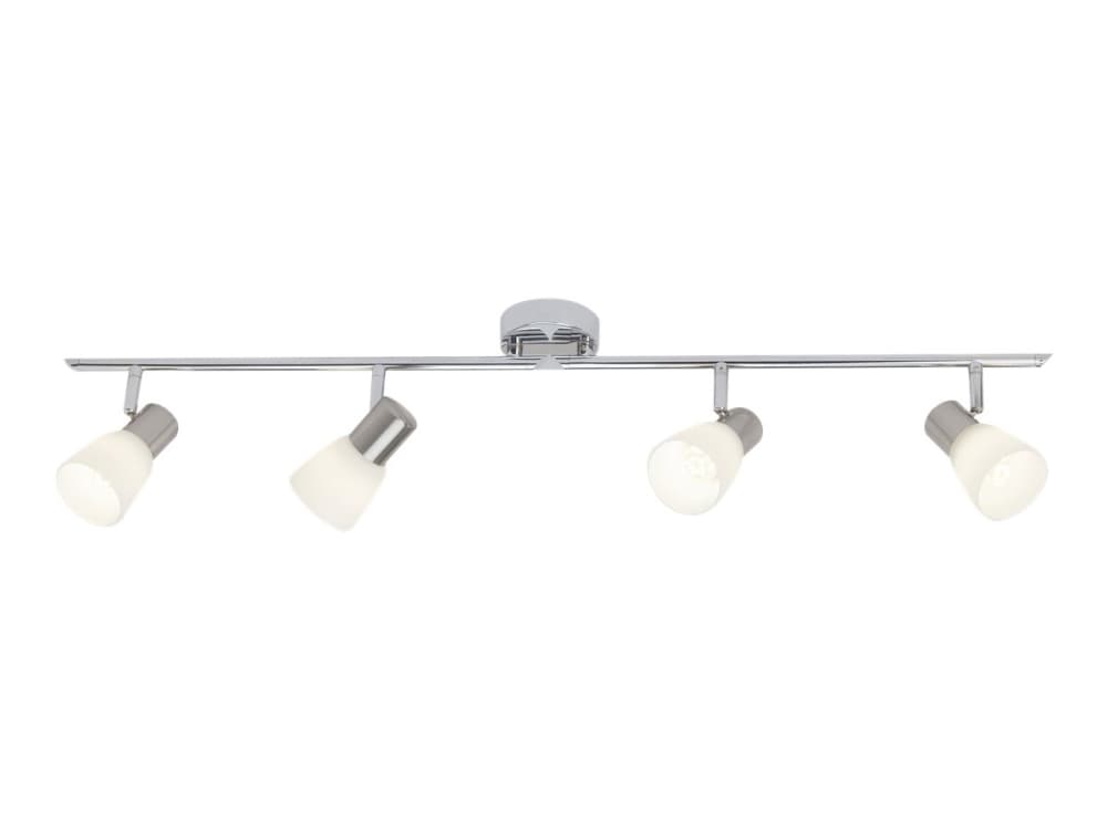 Brilliant Janna - Spotlight - LED-glödlampa x 4 - E14 - totalt: 16 W - klass A++ - varmt vitt ljus - 2700 K - vit, krom, järn