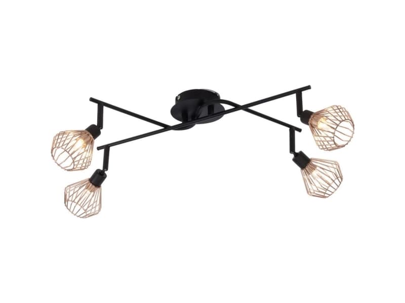 Brilliant Dalma 21094/76 Loft-spotlights Halogen G9 132 W Sort, Kobber