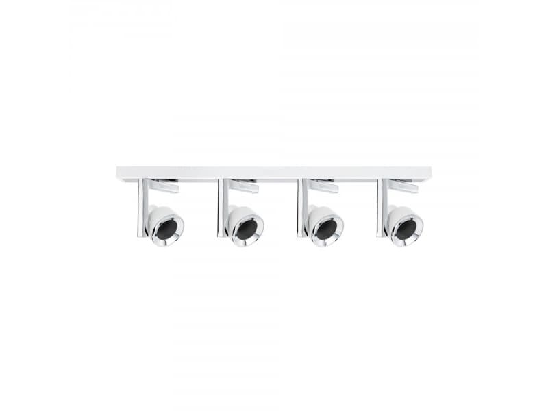 Paulmann 666.76, Utanpåliggande spotlight, GU10, 4 lampor, 10 W, 230 V, Krom, Vit