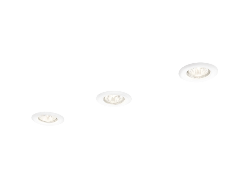Philips Essentials Infälld spot, Nedtryckbar spotlight, GU10, 3 lampor, 230 V, Vit