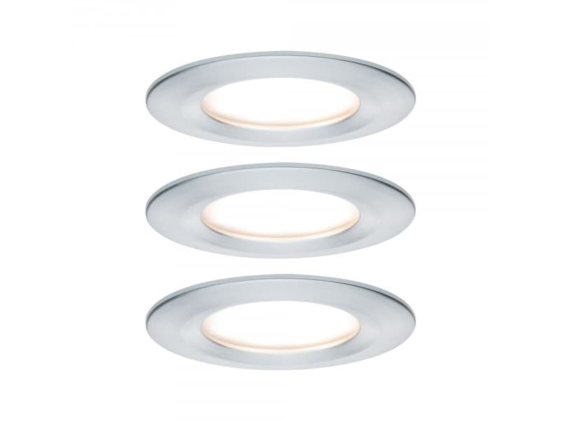 Paulmann 934.98, Nedtryckbar spotlight, 3 lampor, LED, 2700 K, 460 LM, Gjuten aluminium