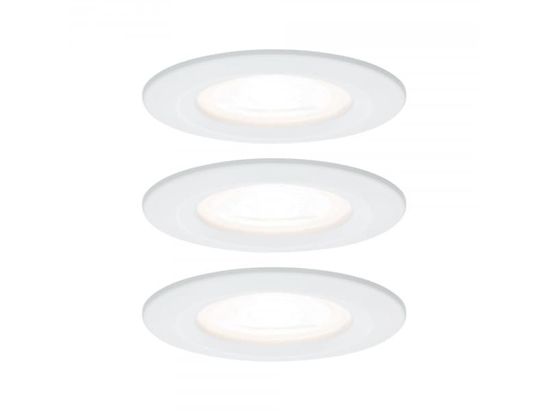 Paulmann 934.78, Nedtryckbar spotlight, GU10, 3 lampor, LED, 2700 K, Vit