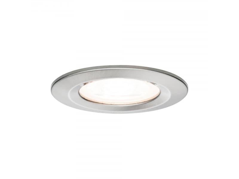Paulmann 934.39, Nedtryckbar spotlight, GU10, 1 lampor, LED, 2700 K, Metallisk