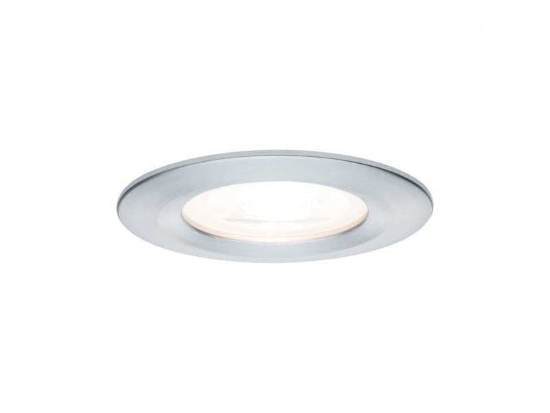 Paulmann 934.43, Nedtryckbar spotlight, GU10, 1 lampor, LED, 2700 K, Gjuten aluminium