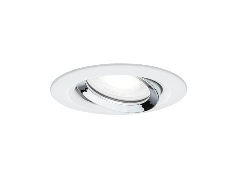 Paulmann 936.73, Nedtryckbar spotlight, GU10, 1 lampor, LED, 4000 K, Krom, Vit