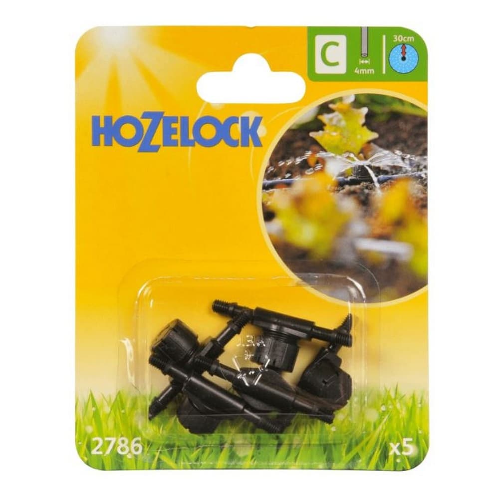 Hozelock 0-40lph justerbar i linje dropp Mini sprinkler (paket med 5)