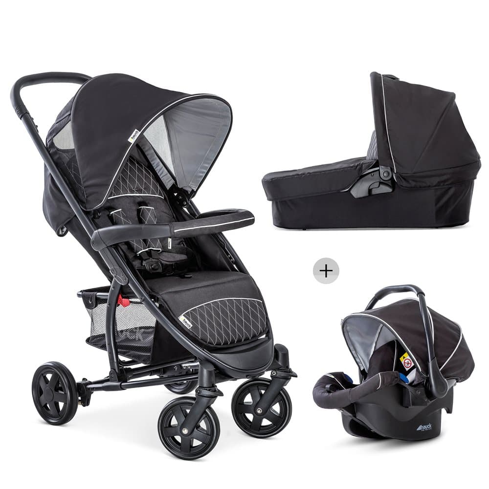 Barnevognpakke Malibu 4 Trioset Black/Silver