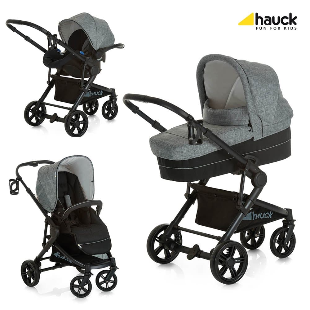 Barnevognpakke Atlantic Plus Trioset Grey Melange