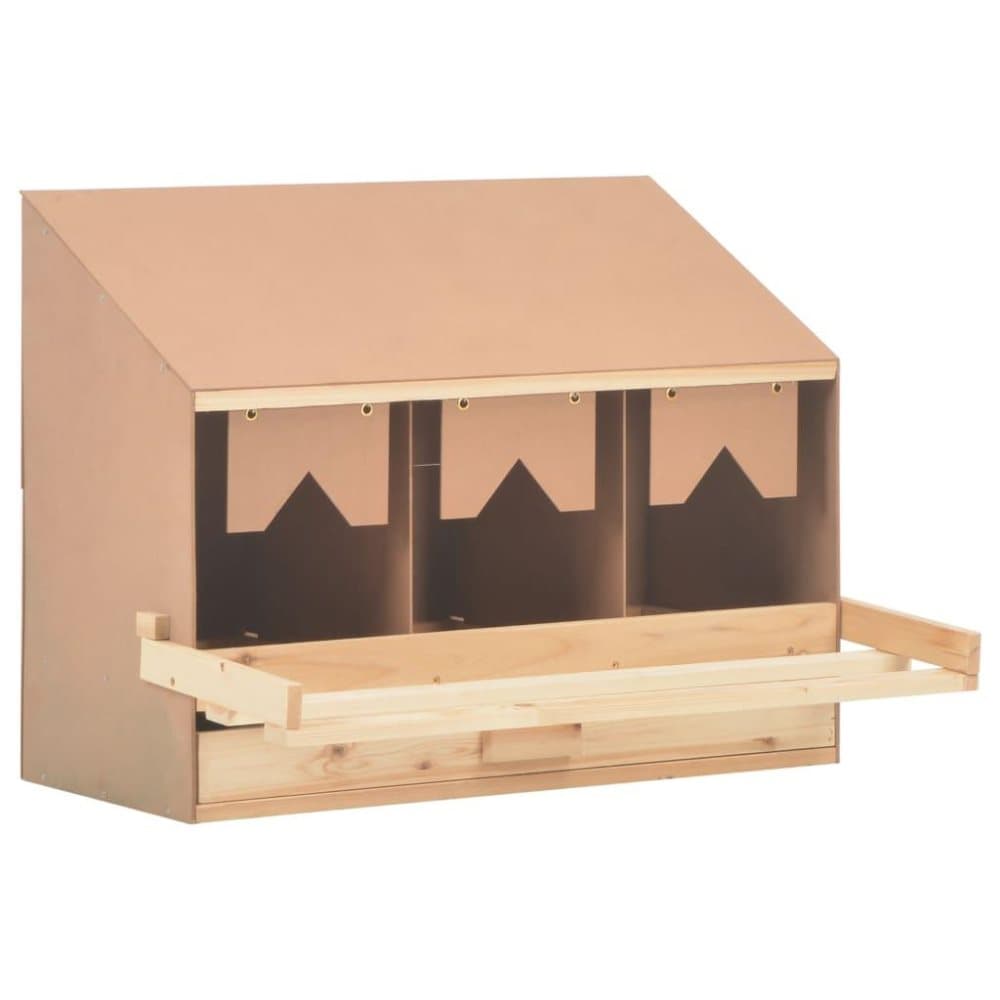 vidaXL Hekkeboks 3 rom 72x33x54 cm heltre furu