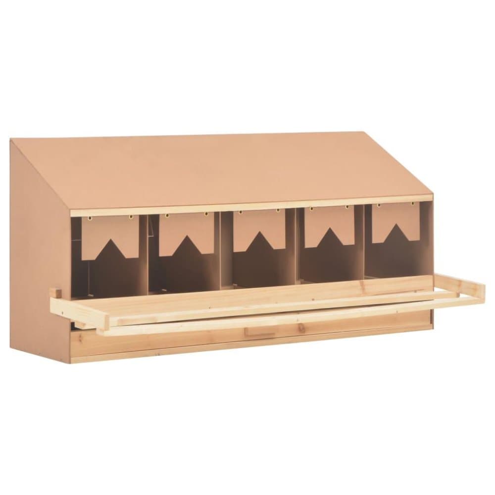 vidaXL Hekkeboks 5 rom 117x33x54 cm heltre furu