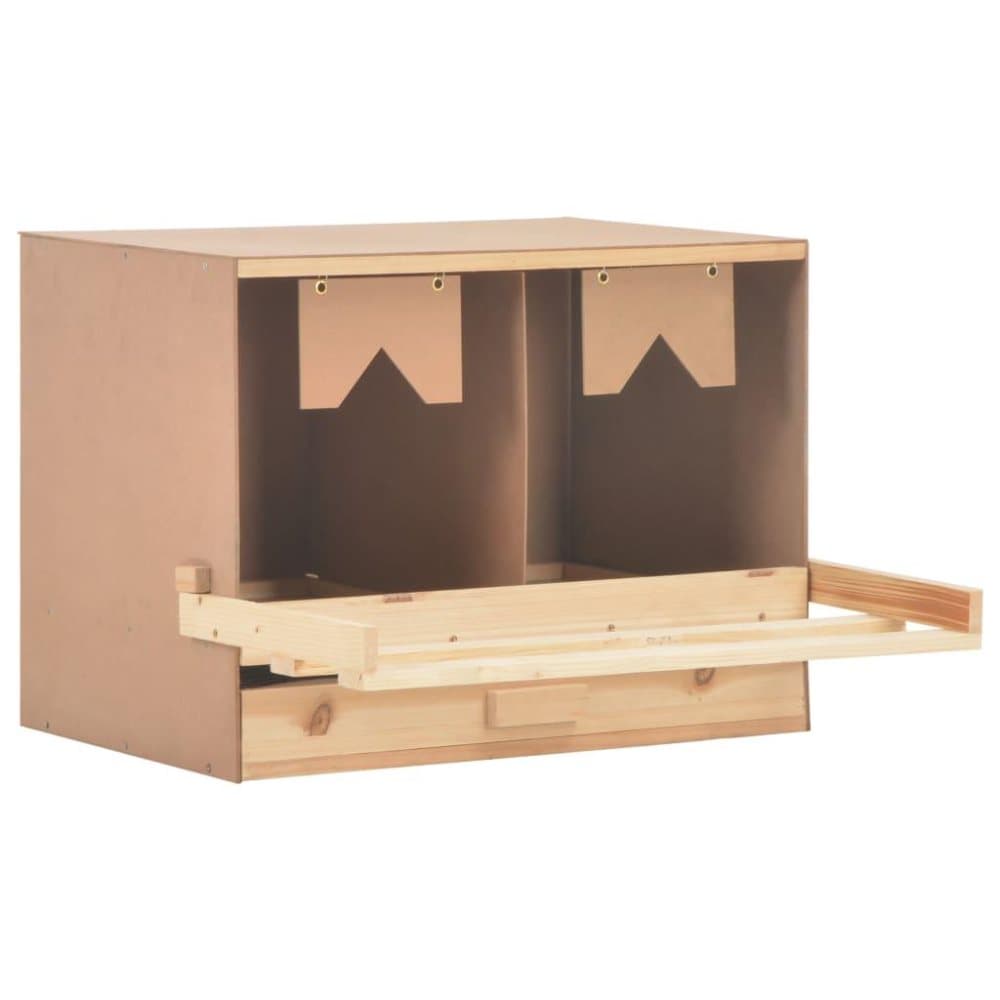 vidaXL Hekkeboks 2 rom 63x40x45 cm heltre furu