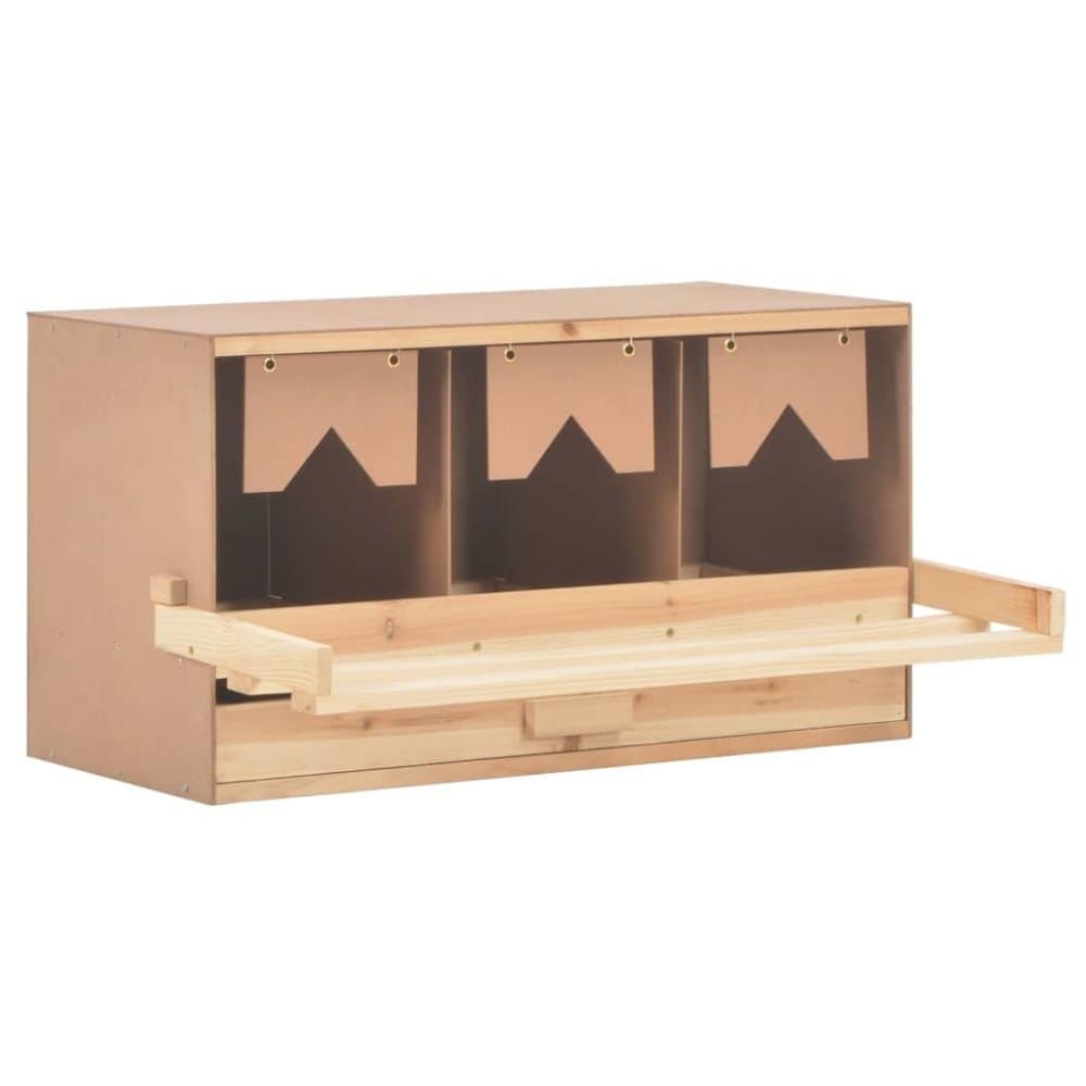 vidaXL Hekkeboks 3 rom 72x33x38 cm heltre furu