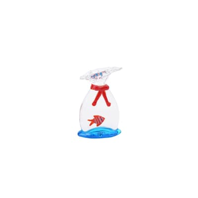 CGB Giftware Glass Goldfish In A Bag Ornament