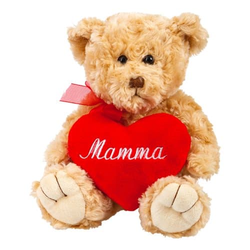 Kosebamse med Hjerte Mamma