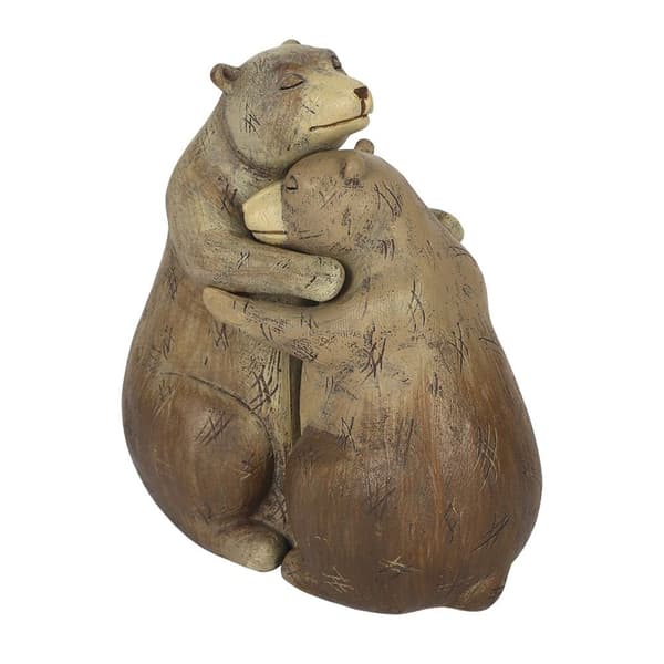 Something Different Bear Hug Couple Ornament Brown One Size