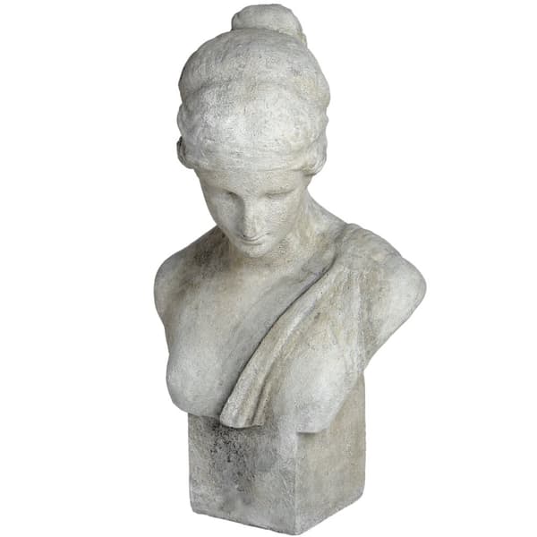 Hill Interiors Tvättad grå fiberlera Agrippina Bust
