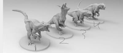 Size: XL, Carnosaurs no.1,2,3,4, Untamed Tyrannosaurs