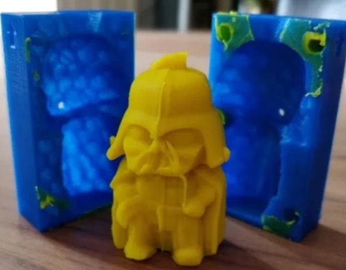 Size: S, Darth Vader negative mold for casting
