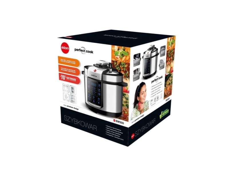 ELDOM SW500 PERFECT COOK, 5 l, Rostfritt stål, Rostfritt stål, Gjuten aluminium, 900 W, 220 mm