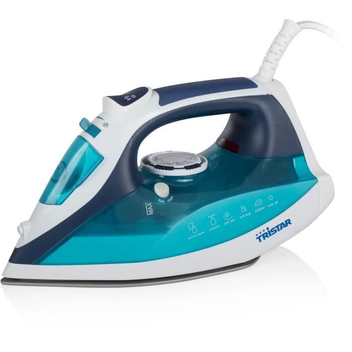 TRISTAR ST-8330 Jern med kontinuerlig damp 2600W Keramisk såle-Dampjusterbar -30 g / min