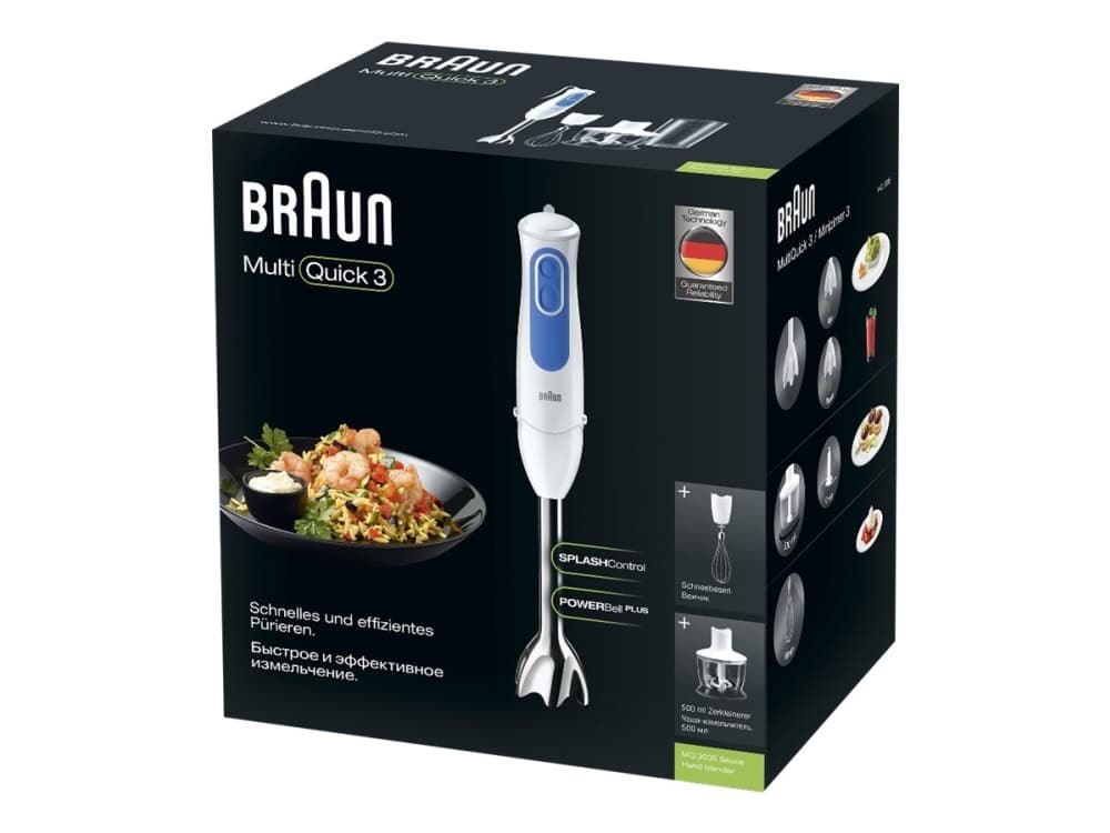 Braun Multiquick 3 MQ3035WH Sauce - Handmixer - 700 W - vit / blå