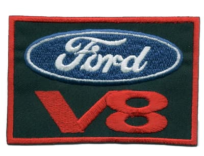 V 8 FORD embroidered/badge patches L 6,5 cm"H 6 cm