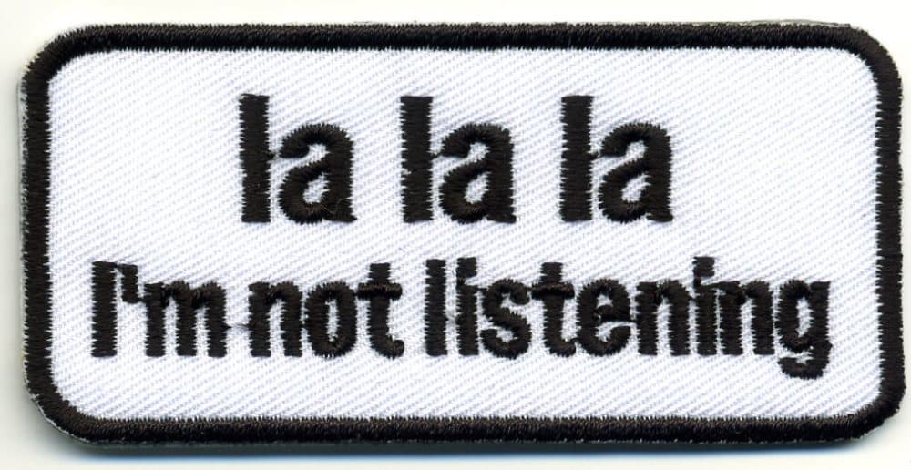 LA LA LA embroidered/badge patches L 8 cm "H 3,5
