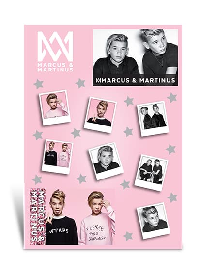Marcus och Martinus Stickers med glitter